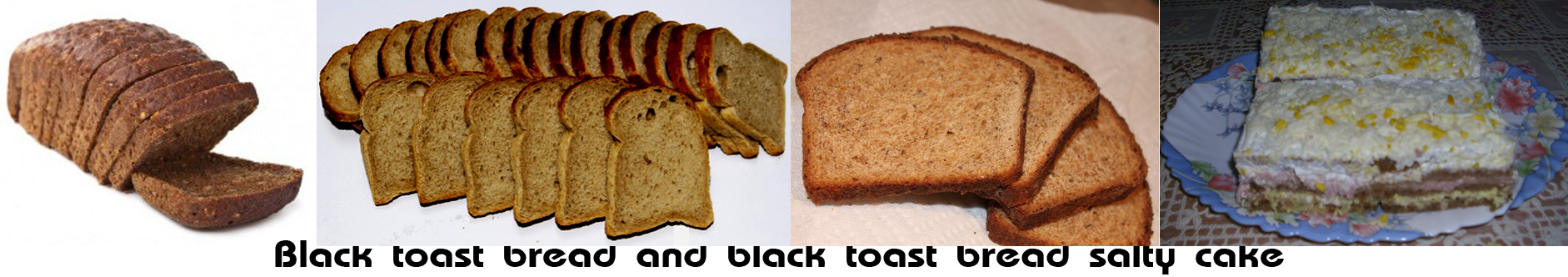 Salty cake with black toast bread (Slana torta sa crnim tost hlebom)