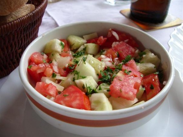 Serbian tomato salad Serbian tomato salad