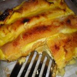 Baked Pancakes with Cheese and Sour Cream