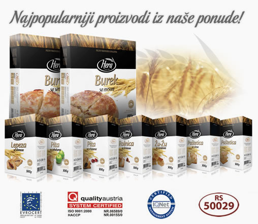 Frozen Pastry Products from Serbia Hera Frozen Pastry Products