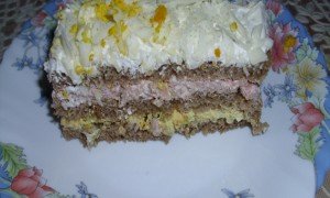 Salty Cake with Black Toast Bread